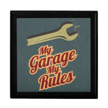 My Garage My Rules Keepsake Box