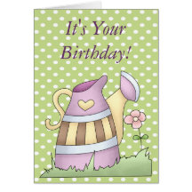 My Garden Grows Birthday Card