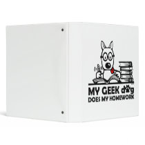 My geek dog does my homework
