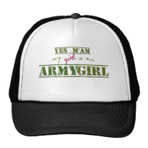 My Girl is an Army Girl Trucker Hats