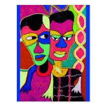 MY GIRLFRIEND AND ME  BY MOJISOLA AGBADAMOSI OKUBU POST CARD