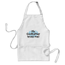 My Godfather loves me (blue) Apron