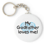 My Godfather loves me (blue) keychains