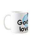 My Godfather loves me (blue) mugs