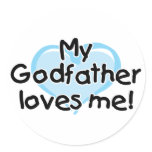 My Godfather loves me (blue) stickers