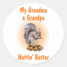 My Grandma & Grandpa Round Stickers