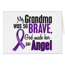 My Grandma Is An Angel Pancreatic Cancer Greeting Card