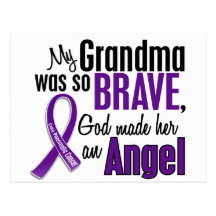 My Grandma Is An Angel Pancreatic Cancer Postcard