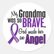 My Grandma Is An Angel Pancreatic Cancer Sticker