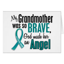 My Grandmother Is An Angel 1 Ovarian Cancer Greeting Card
