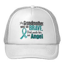 My Grandmother Is An Angel 1 Ovarian Cancer Trucker Hat