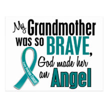 My Grandmother Is An Angel 1 Ovarian Cancer Postcard