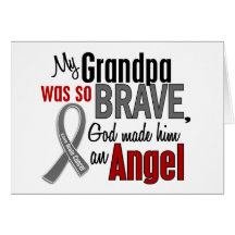 My Grandpa Is An Angel 1 Brain Cancer Greeting Card