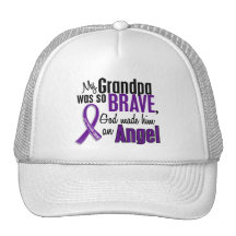 My Grandpa Is An Angel Pancreatic Cancer Mesh Hats