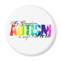 My Grandson My Hero - Autism Fridge Magnets