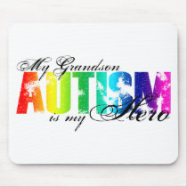 My Grandson My Hero - Autism Mousepad