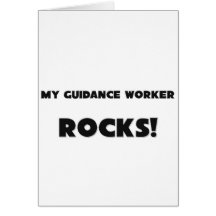 MY Guidance Worker ROCKS! Greeting Cards