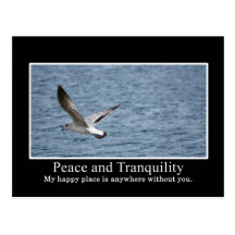 My happy place is somewhere without you postcard