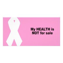 My health is not for sale personalized photo card