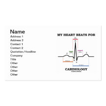 My Heart Beats For Cardiology (ECG/EKG) Business Card Templates