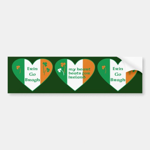 My heart beats for Ireland Bumper Stickers