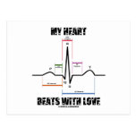 My Heart Beats With Love (Electrocardiogram) Post Cards