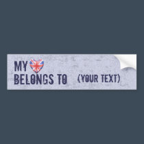 My Heart Belongs bumper stickers