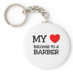 My Heart Belongs To A BARBER Key Chain