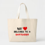 My Heart Belongs To A Bartender Canvas Bag