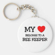 My Heart Belongs To A BEE KEEPER Key Chain