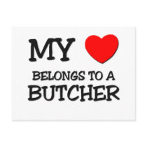 My Heart Belongs To A BUTCHER Postcards