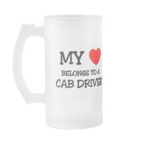 My Heart Belongs To A CAB DRIVER Coffee Mugs