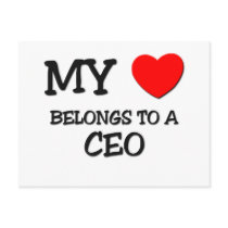 My Heart Belongs To A CEO Postcard