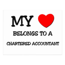 My Heart Belongs To A CHARTERED ACCOUNTANT Postcards
