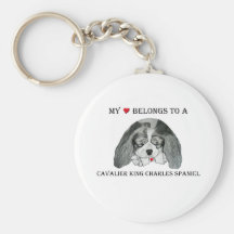My heart belongs to a CKCS Keychain