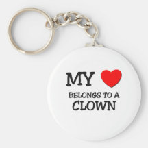 My Heart Belongs To A CLOWN Keychain
