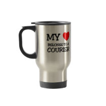 My Heart Belongs To A COURIER Coffee Mugs