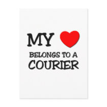 My Heart Belongs To A COURIER Postcard
