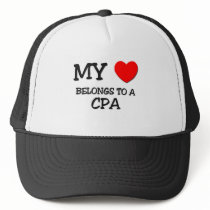 My Heart Belongs To A CPA Hats