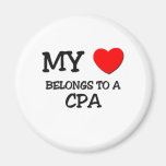 My Heart Belongs To A CPA Refrigerator Magnets