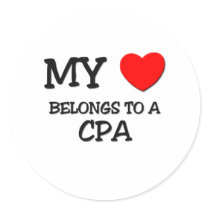 My Heart Belongs To A CPA Sticker