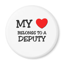 My Heart Belongs To A DEPUTY Refrigerator Magnets