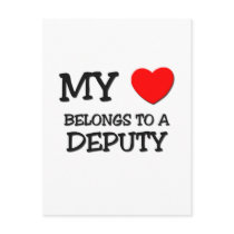 My Heart Belongs To A DEPUTY Postcard
