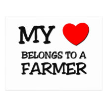 My Heart Belongs To A FARMER Postcard