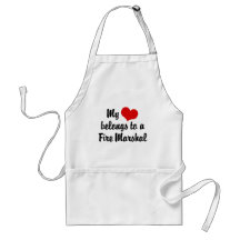 My Heart Belongs To A Fire Marshal Aprons