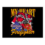 My Heart belongs to a Firefighter Post Cards