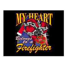 My Heart belongs to a Firefighter Post Cards