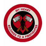 My Heart Belongs To A Firefighter t-shirts