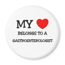 My Heart Belongs To A GASTROENTEROLOGIST Refrigerator Magnets