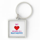 My Heart Belongs to a Guitarist Keychain